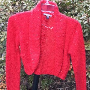 Apt 9 Sequin Decorated Red Cardigan